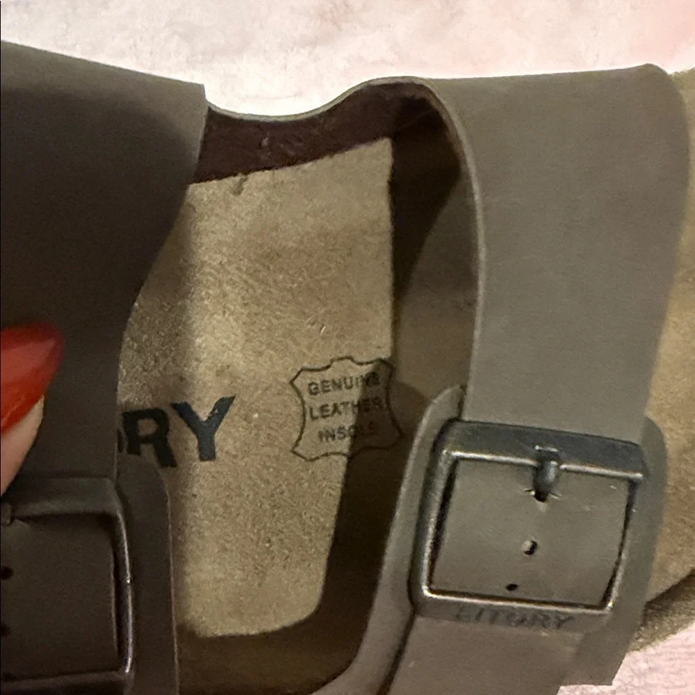 Men's Brown Leather Sandals with Buckle Straps